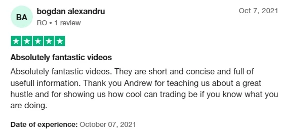 Trustpilot review — Absolutely fantastic videos, by bogdan alexandru