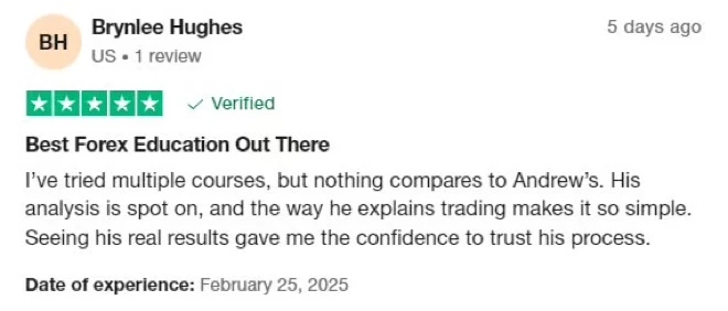 Trustpilot review — Best Forex Education Out There, by Brynlee Hughes